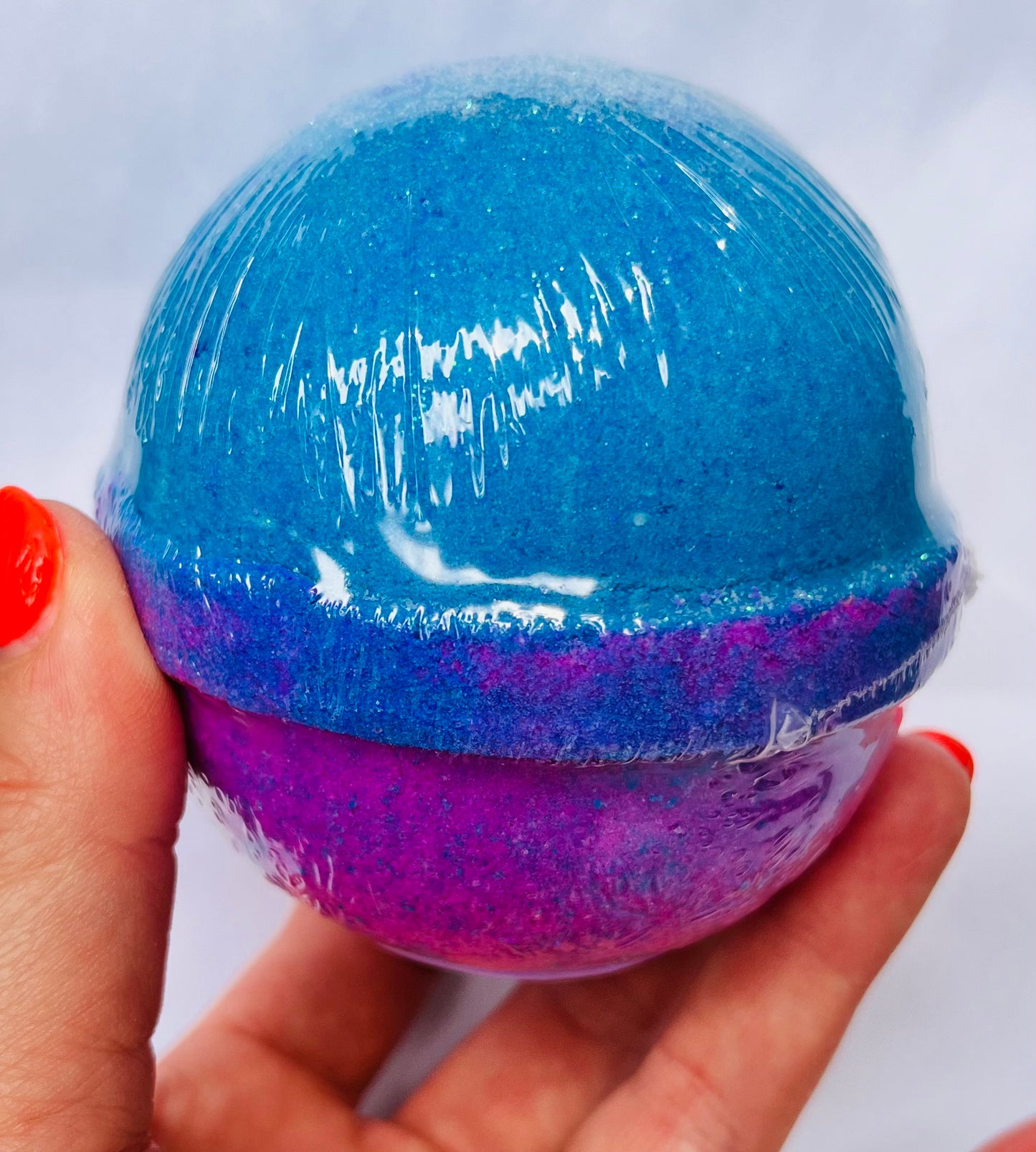 Candyfloss bath bomb pink and blue